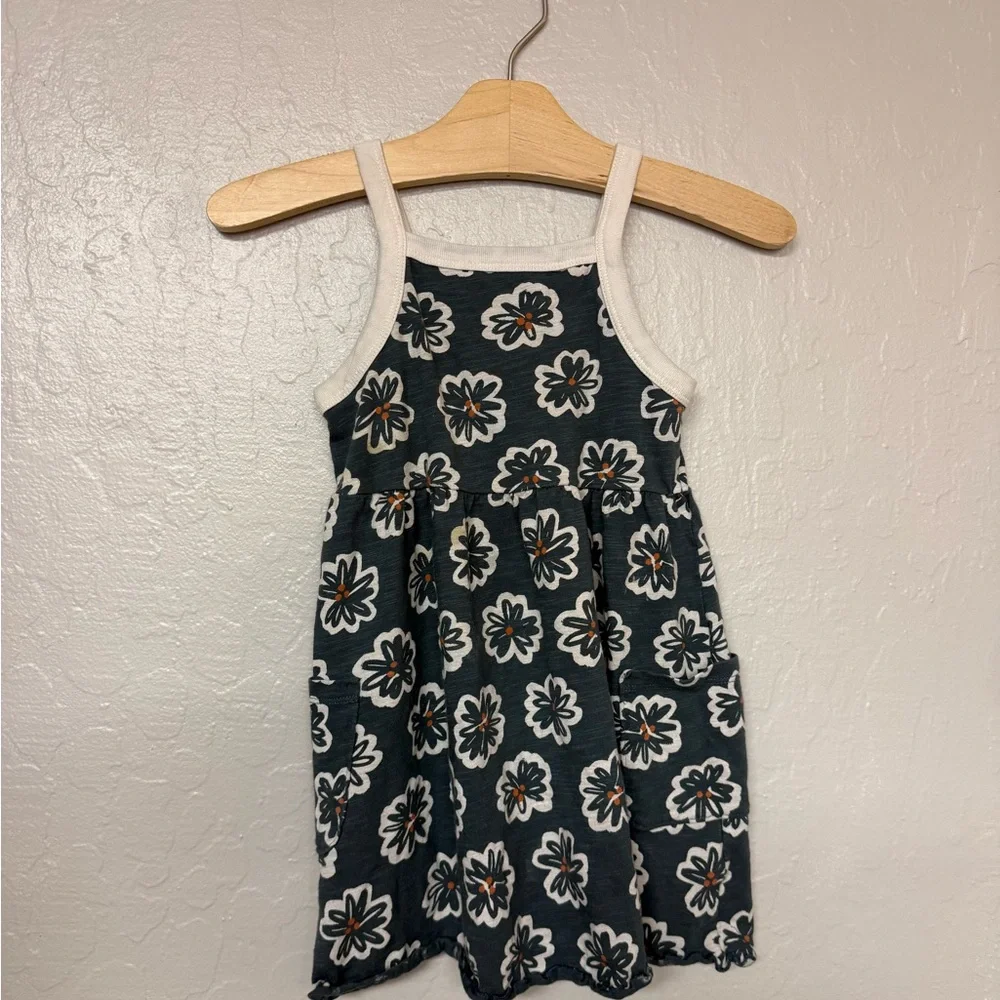 $14 ADD ON Little co. Girls’ blue slip‎ dress daisy print 3T navy floral zara